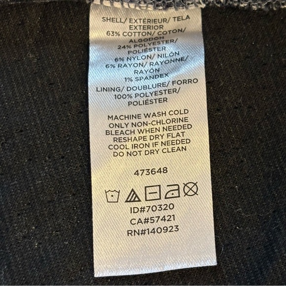 Loft A-Line Black, White, and Gray Patterned Dress Size 6P - Picture 5 of 5